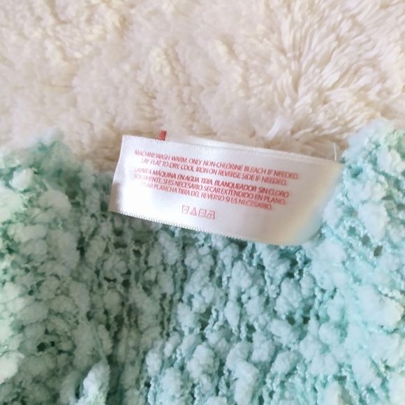 No Boundaries Women's Mint Stripe Knit Sweater Size Medium - Picture 7 of 7